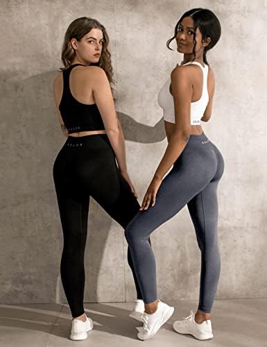 CELER Workout gamaše za žene Tummy Control Hemistry Bešavne guzice za dizanje teretane High Struk joga hlače