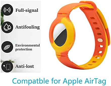 Apple Airtag silikonska narukvica narukvica zaštitna futrola GPS djeca protiv izgubljenih, zaštitna traka za sat sa zračnom oznakom, šareni vodootporni Airtag traka za sat za djecu mališani starješine 1kom