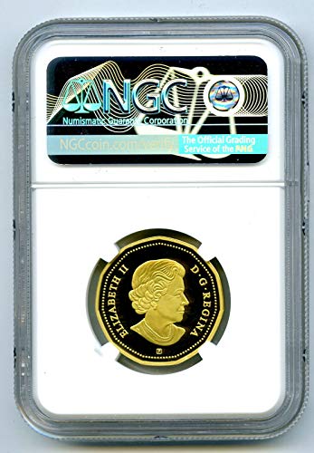 2021 Kanada Silver Proof Loonie Dollar .9999 Fino pozlaćeni zlatni loon Prvo izdanja ucam $ 1 PF70 NGC