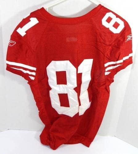 2011 San Francisco 49ers # 81 Igra izdana crveni dres 44 DP41589 - Neincign NFL igra rabljeni dresovi