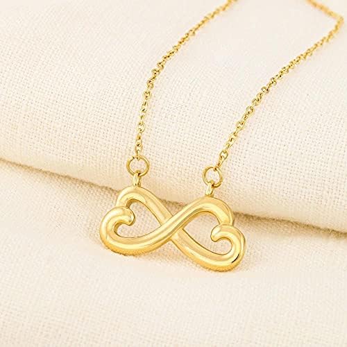 Nakit za poruke, ručno izrađena ogrlica - personalizirani poklon Infinity Hearts, Bonus kćer poklon, rođendanski