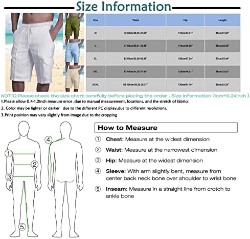 Saxigol muške kratke hlače 2023 posteljina više džep teretni hlače prevelike crteže ležerne duksere Ljeto plaža zvezdaš