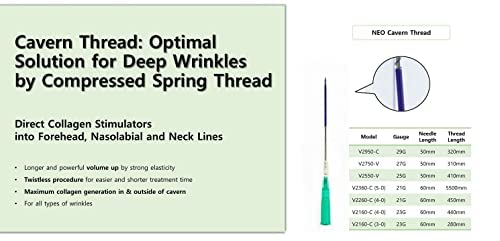 Neogenesis PDO Cavern Thread Lift / Face/Nect/Wrinkle/Volume / Collagen Up/Cavern Spring-Shape / No Cog/Blunt