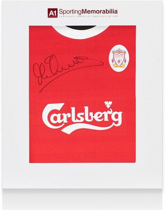 Michael Owen potpisao je Liverpool majicu - 1998 - Poklon kutija Autograph Jersey - autogramirani nogometni