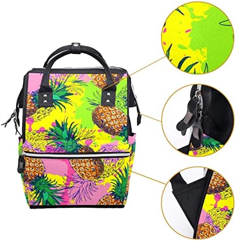 Guerotkr putnički ruksak, vrećice za pelene, ruksak pelena, šareni voćni ananas uzorak