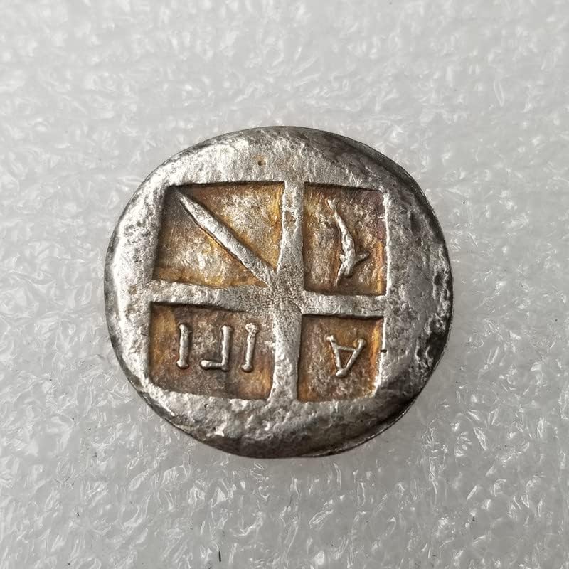 Starinski zanat Grčki novčić bakar srebrni dolar srebrni krug 3417
