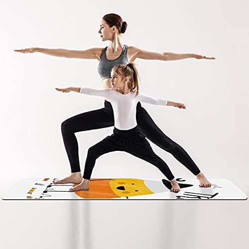 Mamacool prostirka za jogu slatka ruka nacrtana za Noć vještica trik ili poslastica ekološki prihvatljiva neklizajuća prostirka za fitnes vježbe za Pilates i vježbe na podu