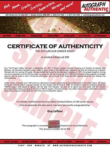 Momak Lafleur Jersey - autogram - Ltd ED 299 - Montreal CanaDiens