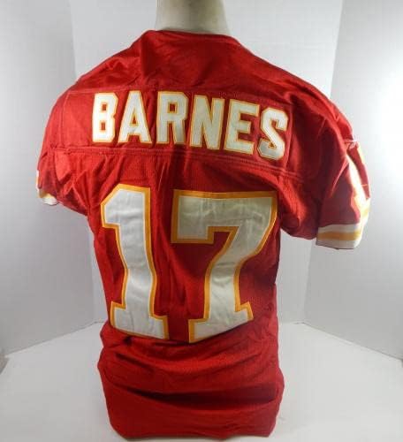 1997 Kansas Chiefs Barnes 17 Igra Izdana crvena dresa 44 DP32721 - Neintred NFL igra rabljeni dresovi