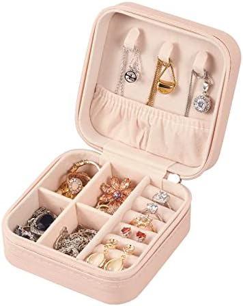 Kožna mala kutija za nakit, prijenosni futrola za nakit za prsten, privjesak, naušnice, ogrlica, narukvica Organizator držača za pohranu