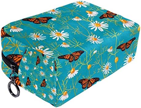 Mala vrećica za šminku, patika za zipper Travel Cosmetic organizator za žene i djevojke, butterfly opruga cvjetna tratinčica