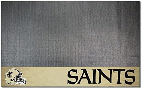 FANMATS-12193 NFL New Orleans Saints Vinyl Grill Mat crna 26 & 34;x42& 34;