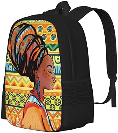 Veliki kapacitet Bookback ruksak 17 inčni, afrički plemenski prugasti personalizirani smiješni putnički