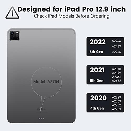 Nillkin iPad Pro 12.9 Slučaj 6. / 5. Generacija 2022/2021, odvojivi poklopac i magnetska leđa za friskorski