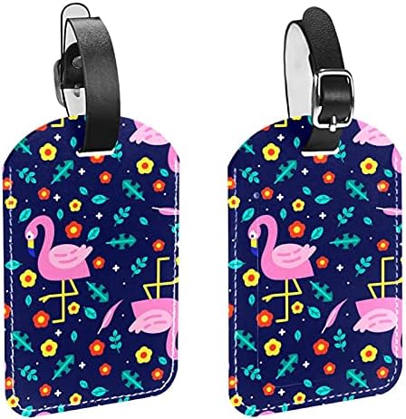 Blue Flamingo 2 kom PU Koža ime id naljepnice Travel ID identifikacija naljepnice torba oznake za kofer