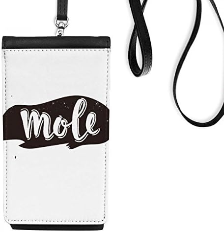 Mole crno-bijeli telefon za životinje novčanik torbica viseći mobilni torbica crni džep
