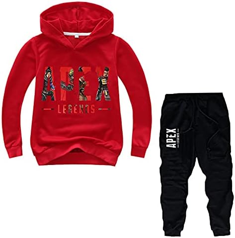 Legends dece Apex Legende dugih rukava sa dugim rukavima i jogging hlače set-casual trenerke pulover vrhove odjeće za djecu