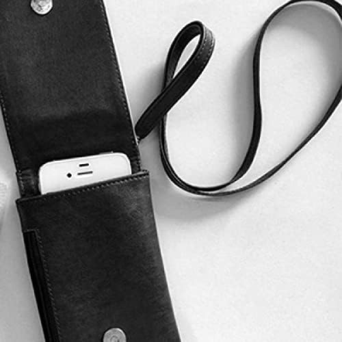Crne riječi o sopre telefonu novčanik torbica viseći mobilni torbica crnog džepa