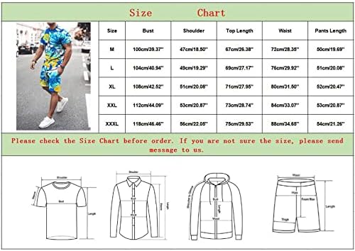 Hlače Ljetne kratke hlače i tiskane kratkih rukava 2-komadni muški plažni setovi Košulje Muška odijela i muškarci Jogging odijela