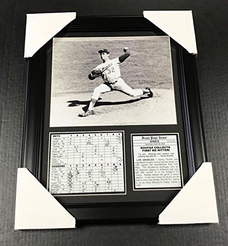 11x14 uokvirena pješčana koufax no hitter foto scenard Brooklyn Dodgers 8x10 fotografija