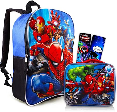 Marvel Avengers ruksak i kutija za ručak Set za djecu-paket sa Superherojskim ruksakom i torbom za ručak