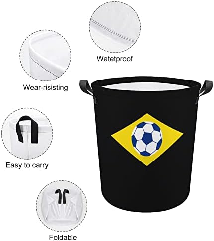 Brazilska fudbalska fudbalska Zastava korpa za pranje veša sklopiva torba za odlaganje kante za veš sa ručkama