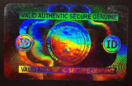 50 Hologram Secure Globus Self Stick ID prekrivača, tanka .05 miliona