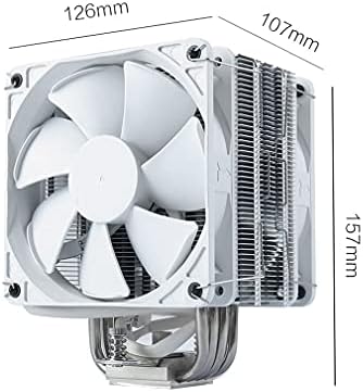 YIAAN CPU Cooler Fan CPU Cooler Dual 120mm Visoki statički pritisak PWM ventilator aluminijumske peraje