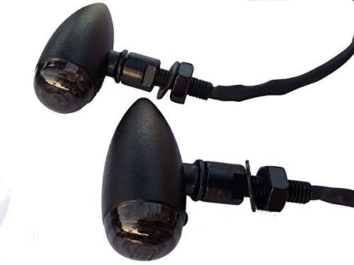 MotorToGo Crni metak motocikl LED žmigavac LED indikatori Žmigavci sa dimnim sočivom kompatibilni za Honda