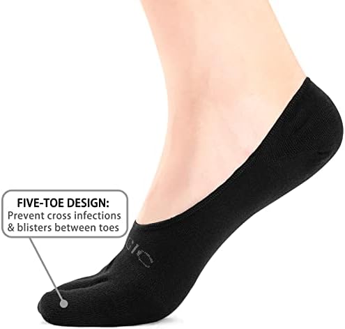 Aomagic Toe Socks No-Show za žene muškarci trčanje pet prstiju Atletski nevidljivi Liner čarape, vlaga Wicking