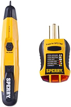 Sperry Instruments STK001 Ne-kontaktni tester za napon i GFCI Outlet / Receptacle Tester Kit, električni