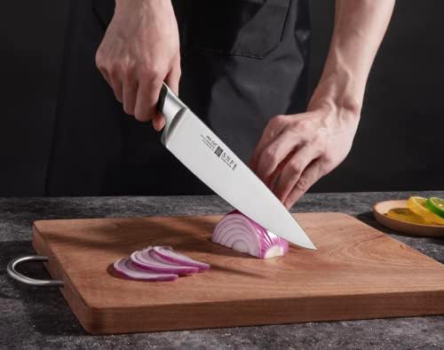 SNFSchneidteufel Pro kovani 8-inčni kuharski nož od nerđajućeg čelika X50CrMoV15 i Crnog ergonomskog dizajna