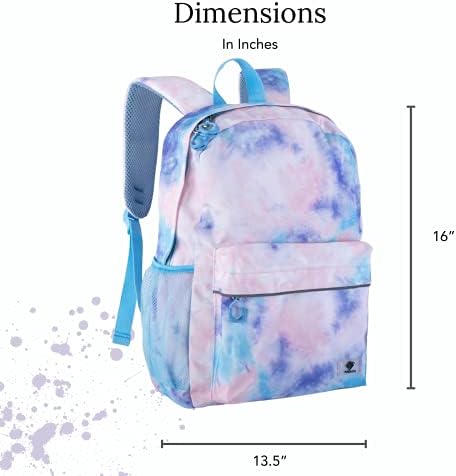 Fenrici Tie Dye ruksak, dječji ruksak za dječake, djevojke, školska torba sa podstavljenim pretinac za laptop,