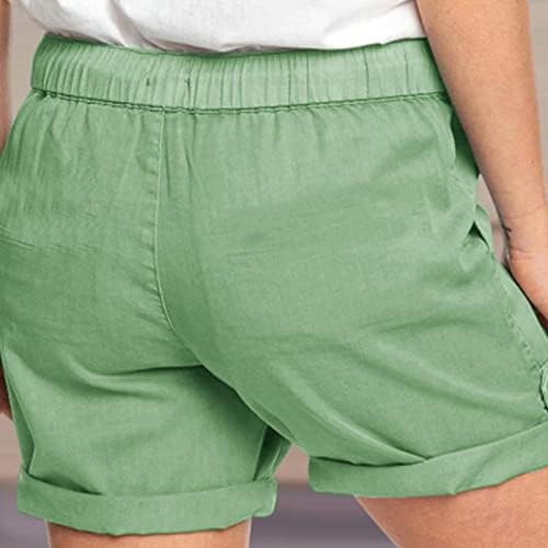 Žene 2 u 1 Tvrtke kratke hlače Elastične udobne hlače Žene Pokretanje džepa Pocket struk čvrste kratke hlače