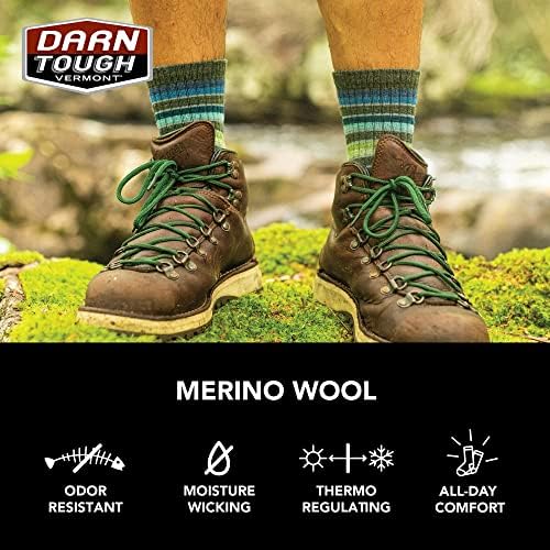 Prokleti čvrsti uniseks-jastuk za čarape za odrasle muške planinare Merino vuna Micro Crew