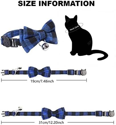4 pakovanja ogrlica za mačiće mačića ovratnici za mačke s leptir mašnom i ovratnikom za psa zvona personalizirani