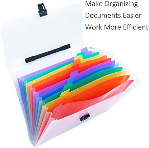 13 džepnih prenosivih fascikli za proširenje datoteka, harmonika file document Organizer sa razdjelnicima za bilo koji papir i dokument-Rainbow