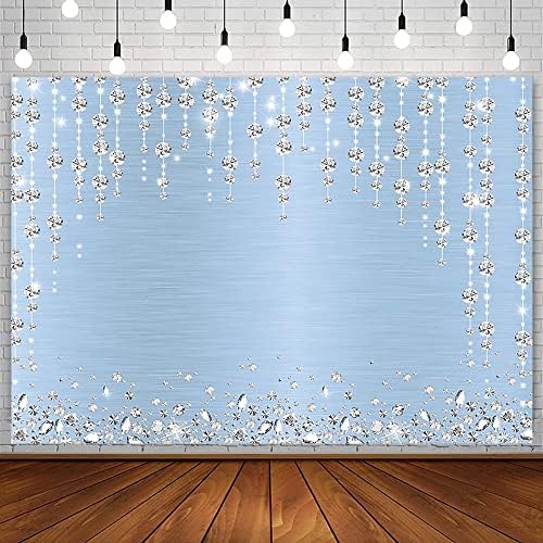SENDY 7x5ft svijetloplavi dijamanti pozadina za zabavu za fotografiju ukrasi za rođendanske zabave vjenčanje