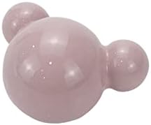 UTALIND 2 kom dugmad za fioke za rasadnike keramičke slatke ručke za dugmad za životinje, dekorativna dugmad za decu, sa šrafovima, Pink Bear