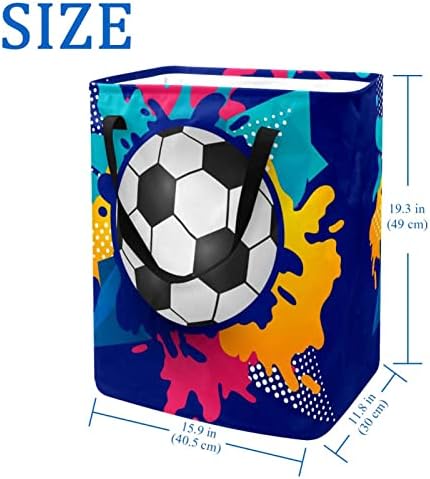Soccer Ball Blue Print sklopiva korpa za veš, 60L vodootporne korpe za veš kante za veš igračke za odlaganje