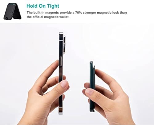 Haobobro magnetni stalak za iPhone novčanik-kožni MagSafe novčanik sa postoljem-držač za kartice kompatibilan