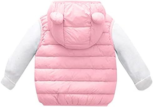 JJHAEVDY Baby Boys Djevojke Puffer Jacket zimska topla flis podstavljena jakna medvjed uši kapuljačom kaput lagana vanjska odjeća
