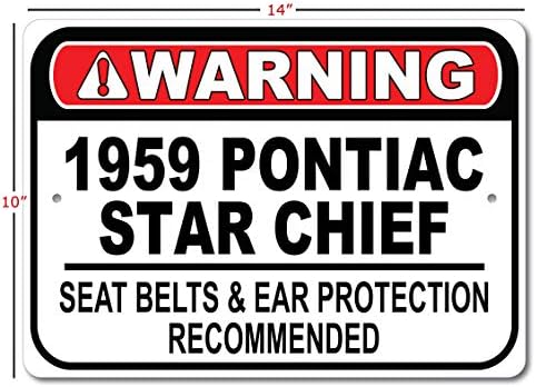 1959 59 Pontiac Star Chief Seat pojas Preporučeni brz auto, metalni garažni znak, zidni dekor, GM Auto seznan