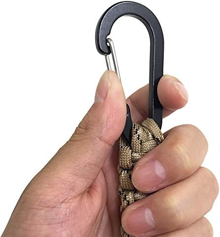 SENHAI 5 kom Paracord Privjesci za ključeve sa Karabinerom, pletena vezica prsten Hook Clip za ključeve