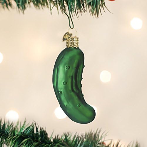 Old World Božić ukrasi: Pickle staklo vazduh ukrasi za jelku