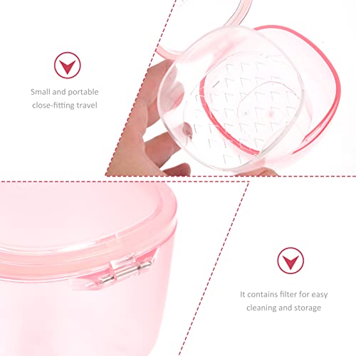 Doitool futrola za kadu za proteze držač za usta držač za zaštitu od usta ortodontska posuda za proteze lažna kutija za čuvanje zuba za Putno čišćenje Pink