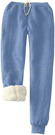 Ženske ruke obložene Joggers Termalna dukseva sa 2 džepa tople zimske šerpe hlače čvrste pidžame hlače sa