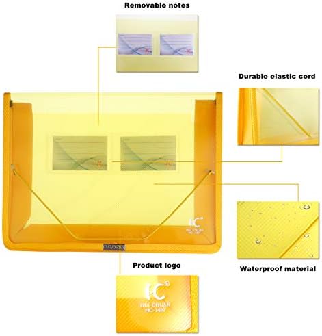 Eco-Friendly plastike fascikle, proširivi Poly koverte file Wallet Folder dokument sa elastičnim zatvaranje