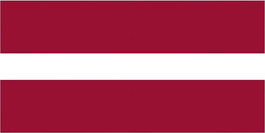 Latvijska zastava naljepnica za samoljepljenje vinil Latvija LVA LV - C1995 - 6 inča ili 15 centimetara