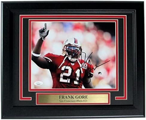 Frank Gore San Francisco 49ers potpisan / auto 8x10 Photo Framed JSA 163331 - AUTOGREMENT NFL fotografije